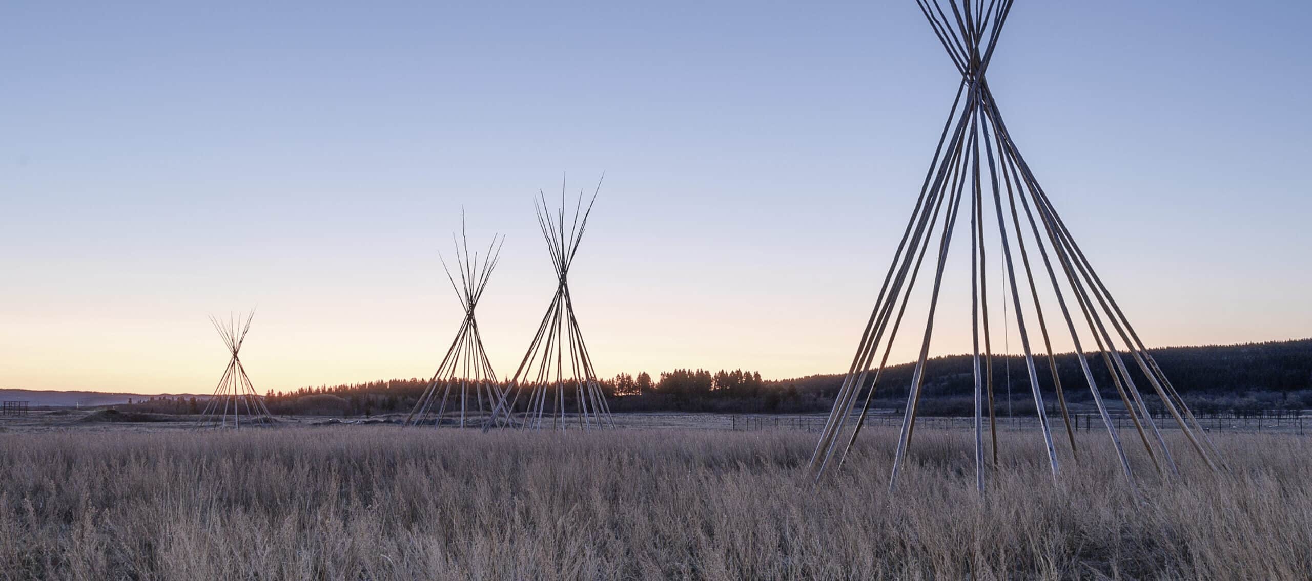 A row of tipis