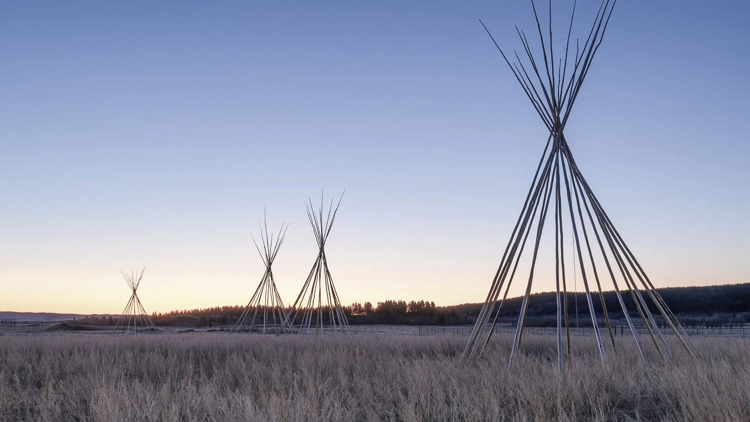A row of tipis