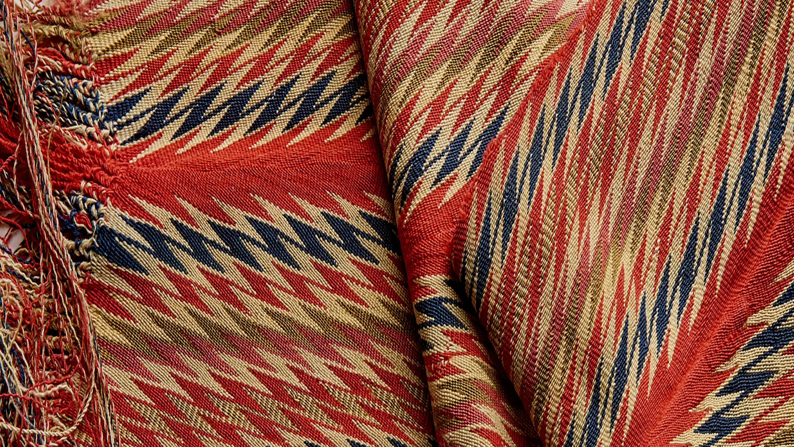 A close up of an Indigenous sash.
