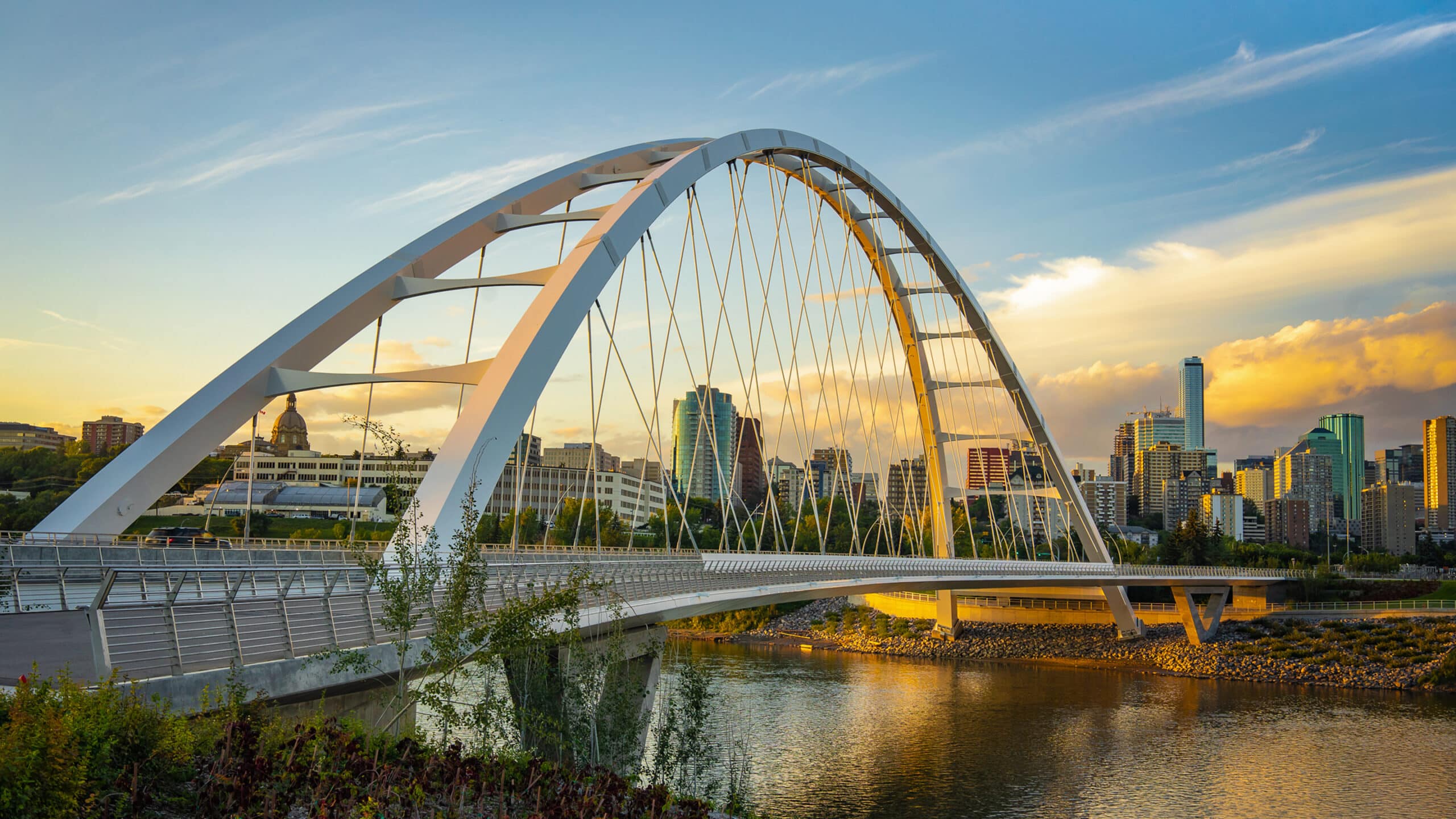Walterdale Bridge in Edmonton, Alberta.